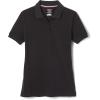 French Toast Girls’ Short Sleeve Stretch Pique Polo Shirt(Black)