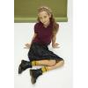 French Toast Girls’ Short Sleeve Stretch Pique Polo Shirt(Burgundy)