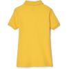 French Toast Girls’ Short Sleeve Stretch Pique Polo Shirt(Gold)