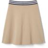 French Toast Girls Stretch Contrast Waistband Scooter School Uniform Skirt(Khaki)