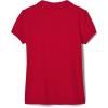French Toast Toddler Girls Short Sleeve Peter Pan Collar Polo(Red)
