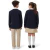 French Toast Unisex Anti-pill V-neck (Standard & Husky) School Uniform Cardigan Sweater(Hunter Green)
