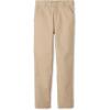 French Toast Boys Adaptive Updated Relaxed Fit Twill Pants with Hook and Loop Closure and Pull-Apart Leg Openings(Khaki)