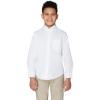 French Toast Boys Long Sleeve Oxford Shirt (Standard & Husky) Button Down Shirt(White)