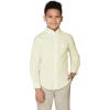 French Toast Boys Long Sleeve Oxford Shirt (Standard & Husky) Button Down Shirt(Yellow)