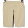French Toast Girls Pull-on Stretch Contrast Waistband Shorts(Khaki)