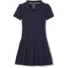 French Toast Girls Ruffle Pique Polo School Uniform Dress(Navy)