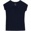 French Toast Girls Short Sleeve V-Neck T-Shirt Tee(Navy)