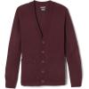 French Toast Unisex Anti-pill V-neck (Standard & Husky) School Uniform Cardigan Sweater(Burgundy)