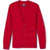 French Toast Unisex Anti-pill V-neck (Standard & Husky) School Uniform Cardigan Sweater(Red)