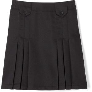 French Toast Big Girls’ Front Pleated Skirt with Tabs(Black)