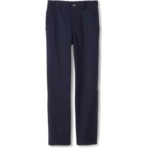 French Toast Boys Adaptive Updated Relaxed Fit Twill Pants with Hook and Loop Closure and Pull-Apart Leg Openings(Navy)