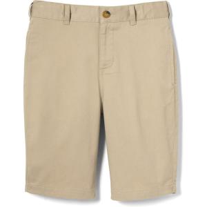 French Toast Boys’ Adjustable Waist Flat Front Chino Bermuda Shorts with Stretch (Standard & Husky), Khaki, 14 Husky