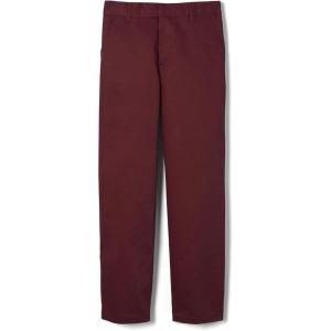 French Toast Boys’ Adjustable Waist Relaxed Fit Twill Pant (Standard, Slim & Husky)(Burgundy)