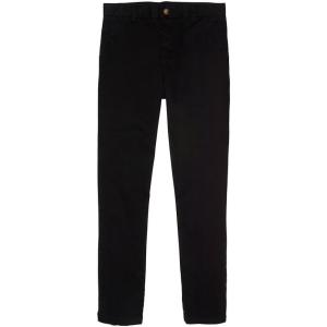 French Toast Boys’ Adjustable Waist Straight Fit Stretch Twill Chino Pant(Black)