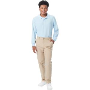 French Toast Boys’ Adjustable Waist Straight Fit Stretch Twill Chino Pant(Khaki)