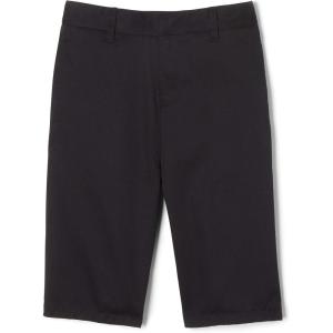 French Toast Boys’ Adjustable Waist Stretch Flat Front Shorts (Standard & Husky) for School Uniform(Black)