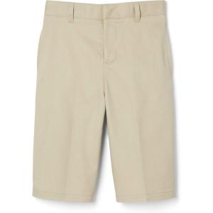French Toast Boys’ Adjustable Waist Stretch Flat Front Shorts (Standard & Husky) for School Uniform(Khaki)