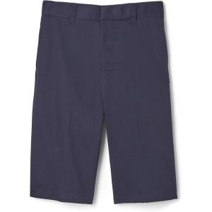 French Toast Boys’ Adjustable Waist Stretch Flat Front Shorts (Standard & Husky) for School Uniform(Navy)