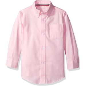 French Toast Boys Long Sleeve Oxford Shirt (Standard & Husky) Button Down Shirt(Pink)