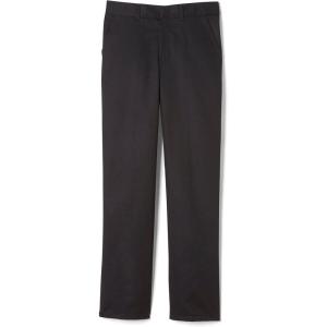 French Toast Boys’ Relaxed Fit Twill Pant with Adjustable Waist in Standard Slim and Husky(Black)