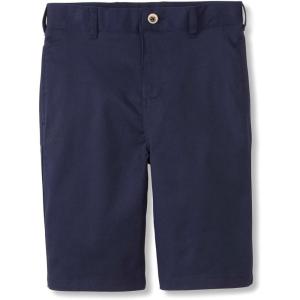 French Toast Girls Adjustable Waist Flat Front Shorts, Uniform Navy, 10 US