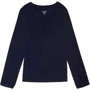 French Toast Girls Long Sleeve Crewneck Tee T Shirt(Navy)