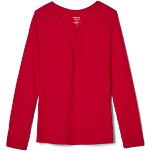 French Toast Girls Long Sleeve Crewneck Tee T Shirt(Red)