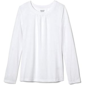 French Toast Girls Long Sleeve Crewneck Tee T Shirt(White)