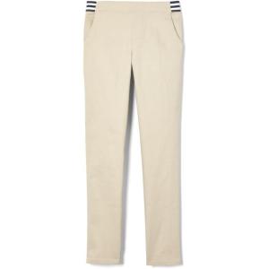 French Toast Girls Pull On Skinny Fit Stretch Pants with Elastic Waist and Pockets, School Uniform for Kids(Khaki)