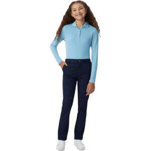 French Toast Girls’ Pull-On Straight Fit Stretch Twill Pant(Bootcut Navy)