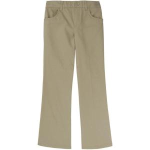 French Toast Girls’ Pull-On Straight Fit Stretch Twill Pant(Khaki)