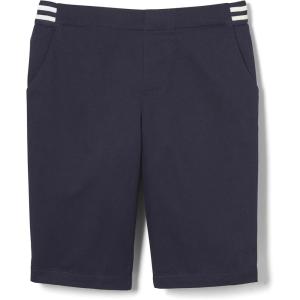 French Toast Girls Pull-on Stretch Contrast Waistband Shorts(Navy)
