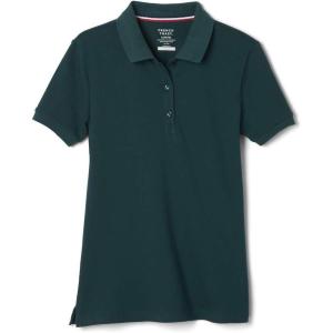 French Toast Girls’ Short Sleeve Stretch Pique Polo Shirt(Hunter)