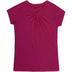 French Toast Girls Short Sleeve V-Neck T-Shirt Tee(Rose Violet)