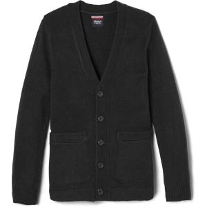 French Toast Unisex Anti-pill V-neck (Standard & Husky) School Uniform Cardigan Sweater(Black)