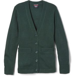 French Toast Unisex Anti-pill V-neck (Standard & Husky) School Uniform Cardigan Sweater(Hunter Green)