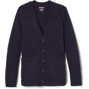 French Toast Unisex Anti-pill V-neck (Standard & Husky) School Uniform Cardigan Sweater(Navy)