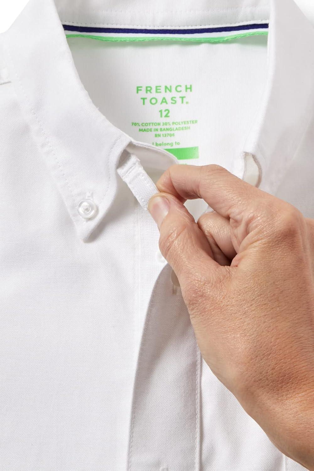 imageFrench Toast Boys Adaptive Long Sleeve Oxford Shirt with Hidden Hook and Loop Placket and CuffsWhite