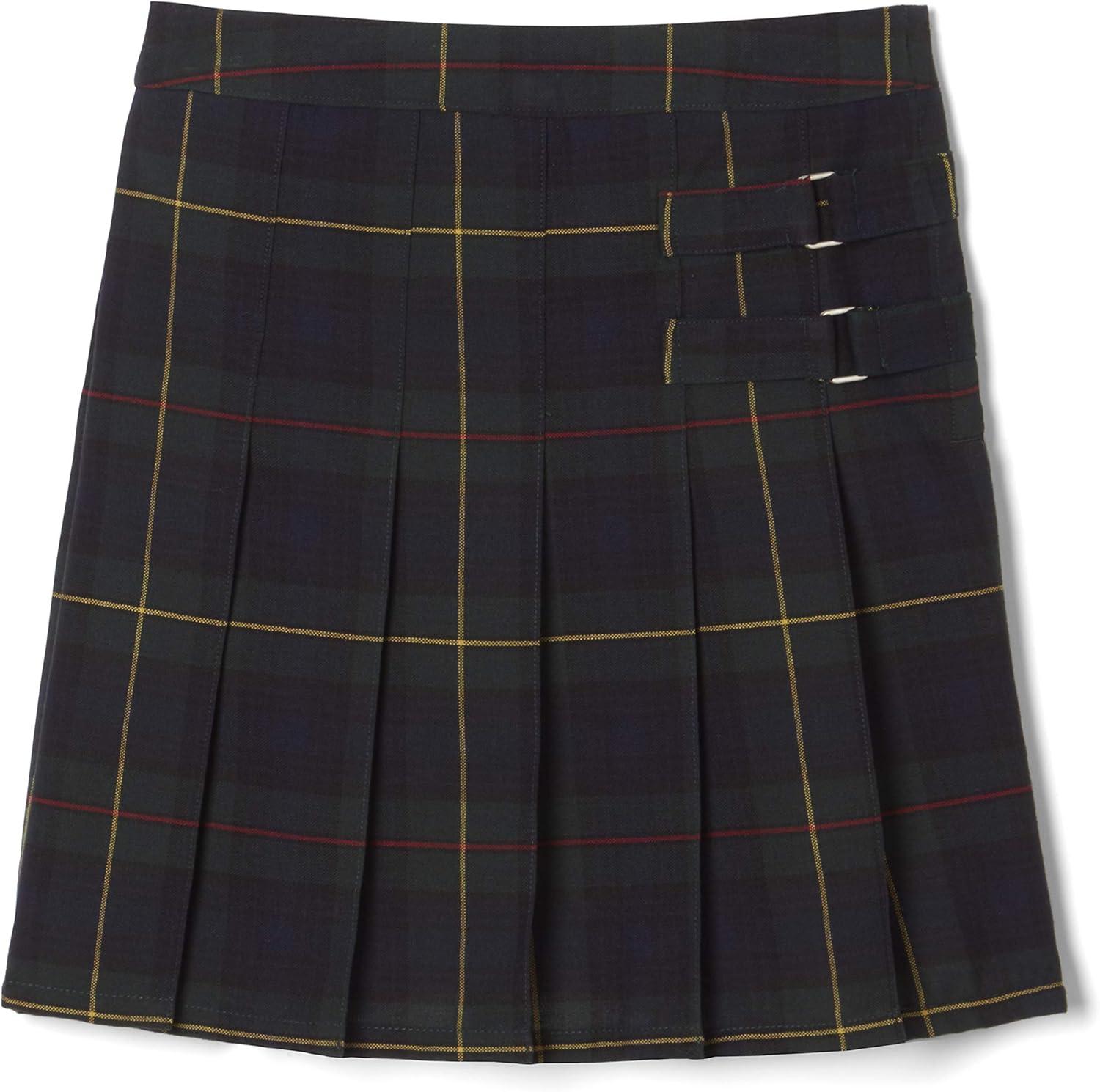 imageFrench Toast Girls Adjustable Waist Plaid 2Tab ScooterGreen Plaid