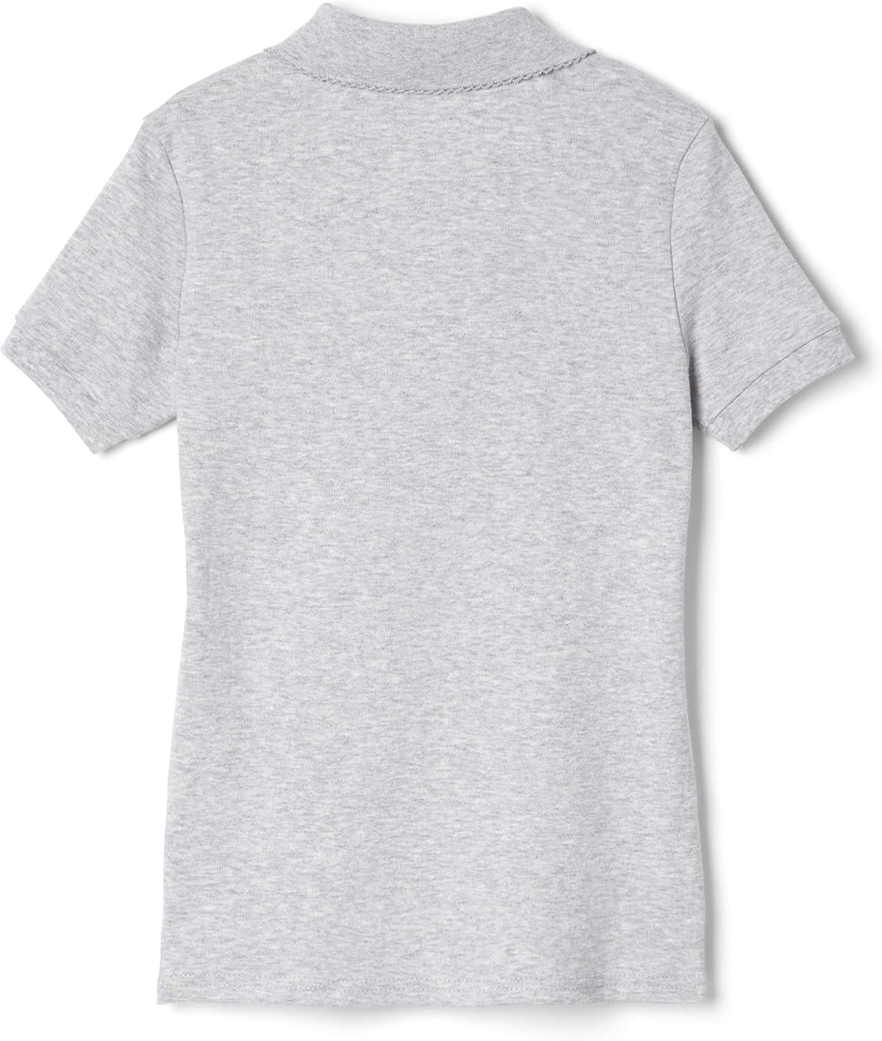 imageFrench Toast Girls Short Sleeve Picot Collar Polo School Uniform Shirt Standard and PlusHeather Gray