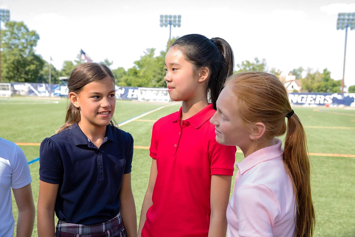 imageFrench Toast Girls Short Sleeve Picot Collar Polo School Uniform Shirt Standard and PlusRoyal