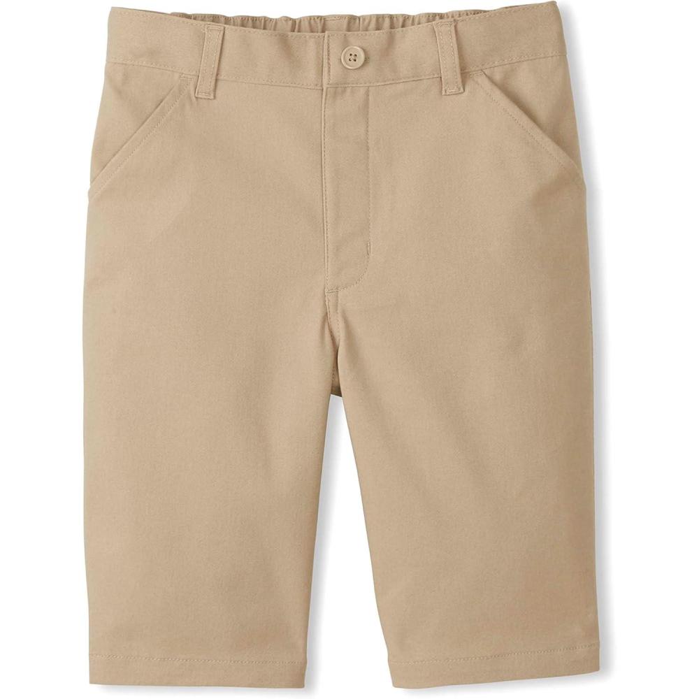 imageFrench Toast Girls Adaptive Bermuda Shorts with Hook and Loop ClosureKhaki New