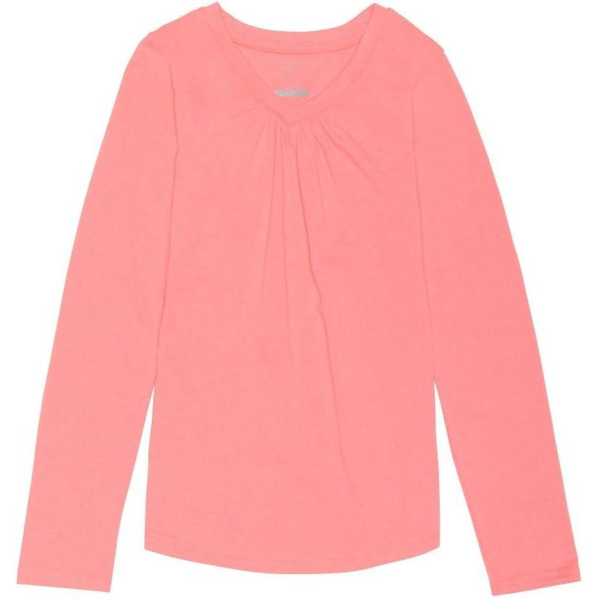 imageFrench Toast Girls Long Sleeve VNeck TeeElectric Pink