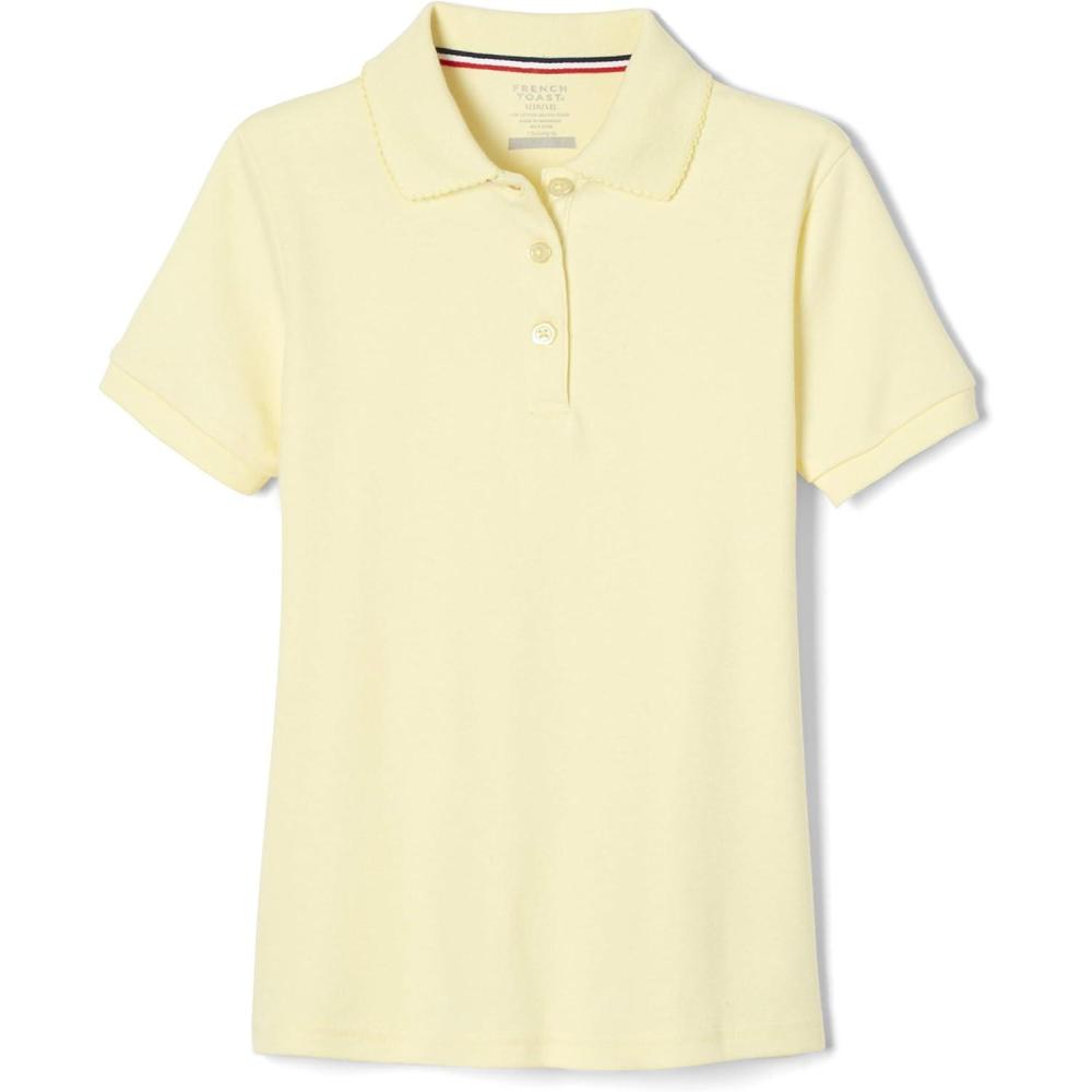 imageFrench Toast Girls Short Sleeve Picot Collar Polo School Uniform Shirt Standard and PlusYellow