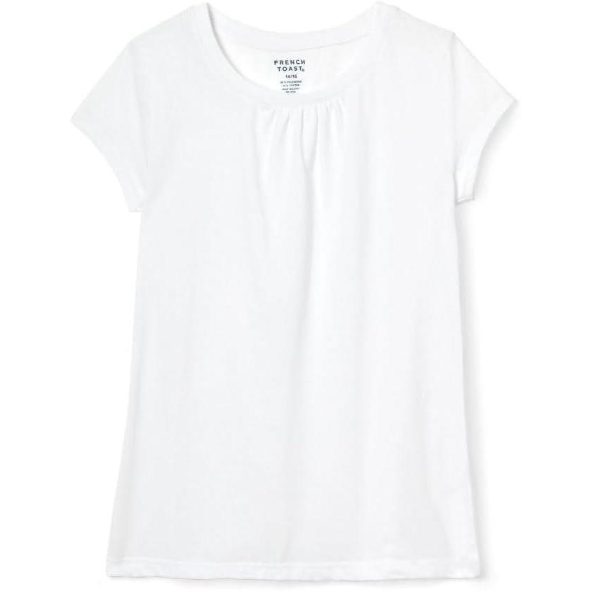 imageFrench Toast Girls Toddler Short Sleeve Crewneck Tee TShirtAll White