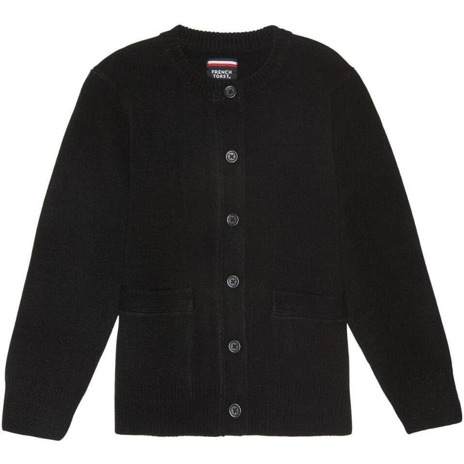 imageFrench Toast Little Girls Knit Cardigan SweaterBlack