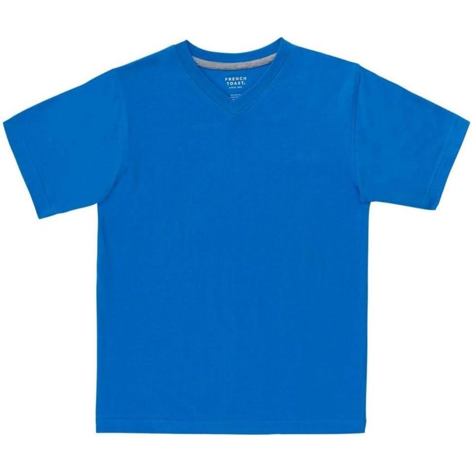 imageFrench Toast Mens Short Sleeve VNeck TeePalace Blue