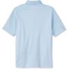 French Toast Adaptive Short Sleeve Polo Shirt | Hook and Loop Placket | Flat Seams(Light Blue (New))