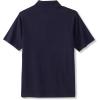 French Toast Adaptive Short Sleeve Polo Shirt | Hook and Loop Placket | Flat Seams(Navy (New))